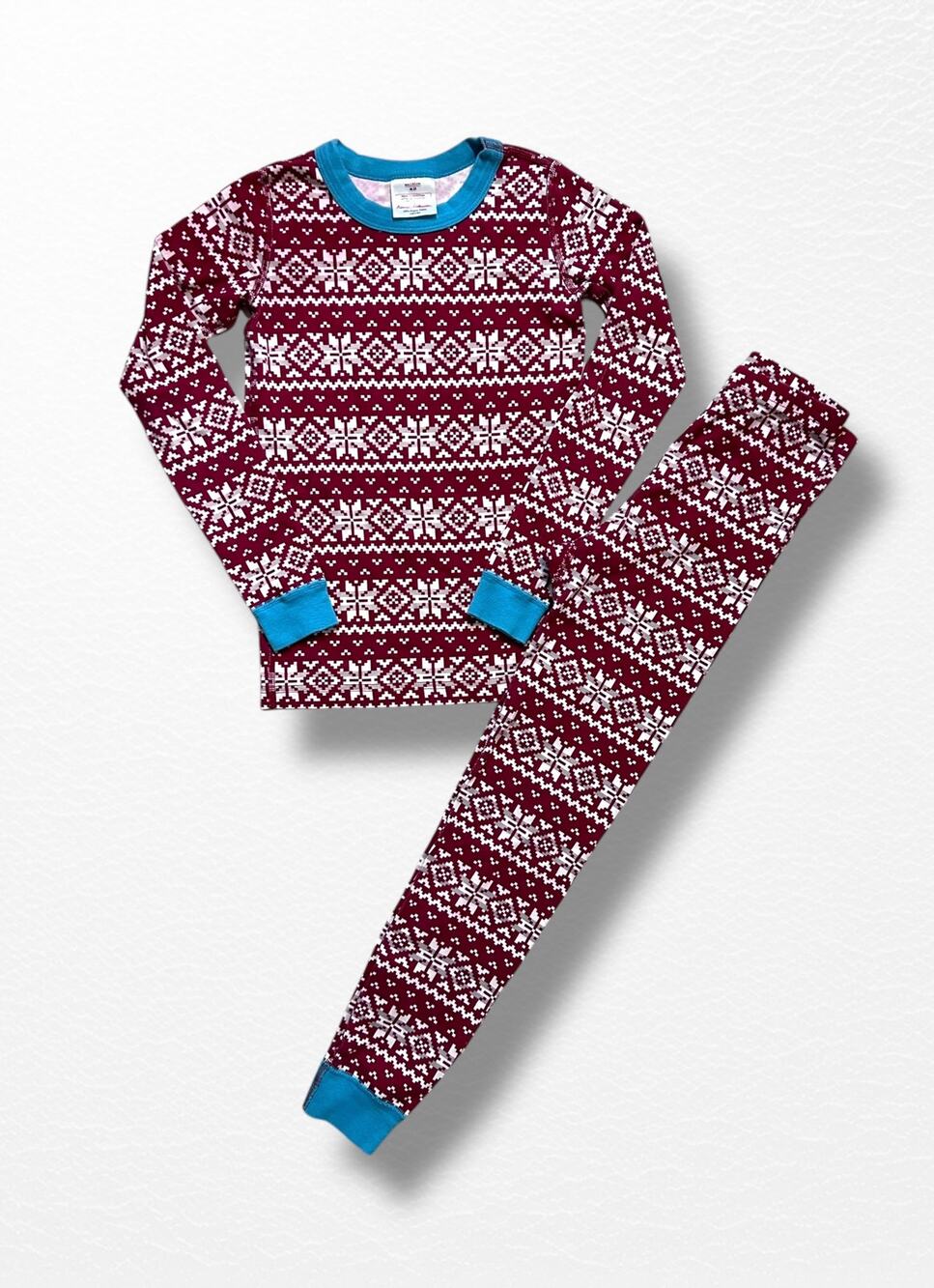 Hanna Andersson Organic Fair Isle Pajamas, Size 10